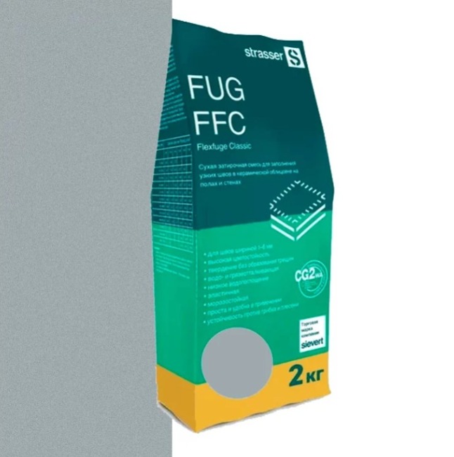FUG FFС 03 Сухая затирочная смесь для узких швов (1-6 мм), серый, 2 кг