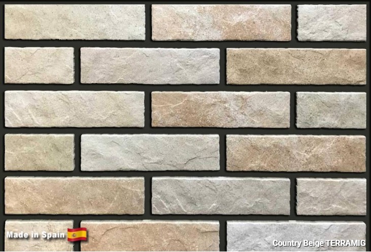 Плитка TERRAMIG Country Beige, 235*62*10 мм, ок  57 шт/м2, 40 шт./уп.