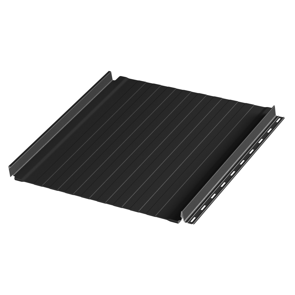 Фальцевая панель AQUACLICK Силуэт 8 (с подгибом) мат. (RAL9005) PU (КАШЕМИР)
