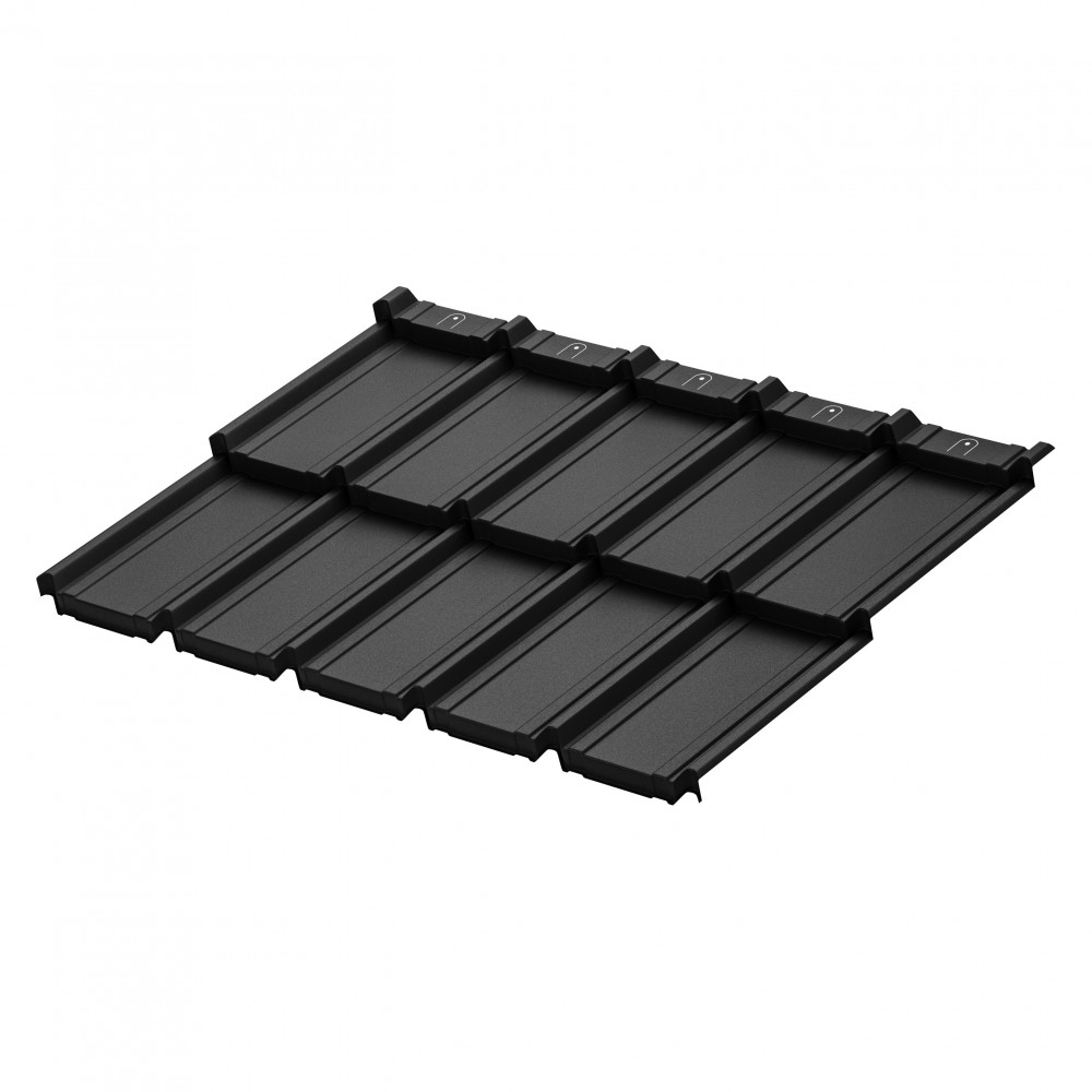 Модульная металлическая черепица Гётеборг Матовый (RAL9005) 1205х765 мм Rooftop